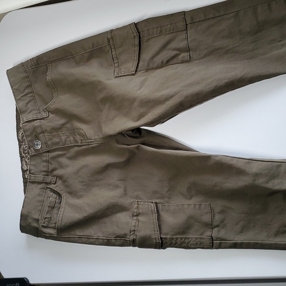 Wax Jean Pants - Wax Jeans Camo size 7 fabric pants rn# 134352 these are olive green camo army…